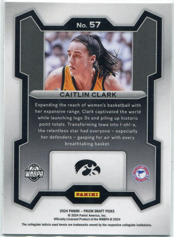 Caitlin Clark 2024 Panini Prizm Draft Picks RC #57