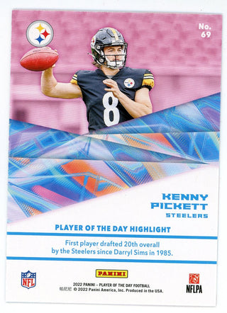 Kenny Pickett 2022 Panini Player of the Day Card #69