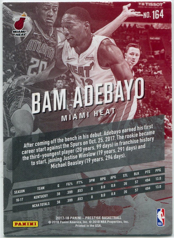 Bam Adebayo 2017 - 2018 Panini Prestige RC #164