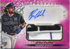 Ryan Vilade 2022 Topps Inception 3 Color Patch & Autographed RC #IAP-RVI 18/75