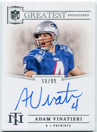 Adam Vinatieri 2024 Panini National Treasures Autographed Card #NFLG-AV 50/99