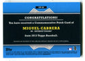 Miguel Cabrera 2013 Topps Triple Crown Patch Card #CP30