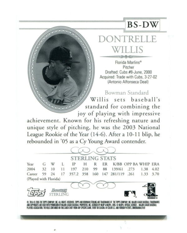 Dontrelle Willis 2005 Topps Bowman Sterling #BS-DW Card