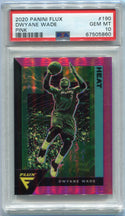 Dwyane Wade 2020 - 2021 Panini Flux Pink Prizm Card #190 PSA Graded 10