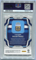Lautaro Martinez 2024 Panini Prizm Conmebol COPA America Tiger Stripe Prizm Card #2 PSA Graded 8