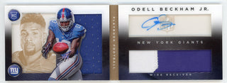 Odell Beckham Jr. 2014 Panini Playbook Autograph Patch Relic Rookie Card #139
