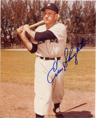 Enos Slaughter Autographed 8x10 Baseball Photo