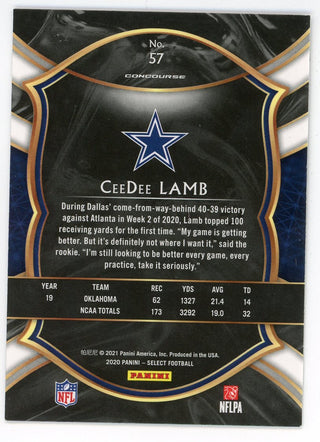 Ceedee Lamb Panini Select 2020 Rookie Card #57