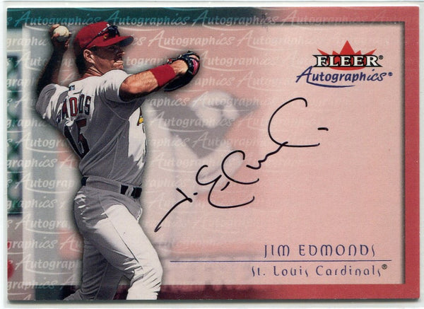 Jim Edmonds 2000 Fleer Autographics Autographed Card