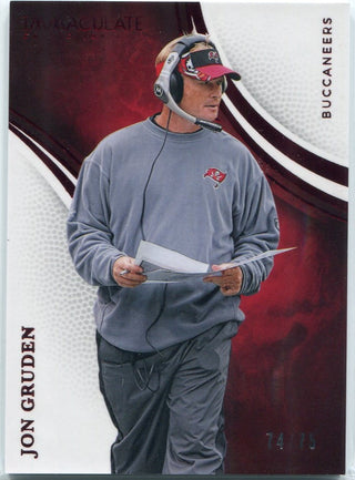 Jon Gruden 2025 Panini Immaculate Red Parallel Card #5 30/75