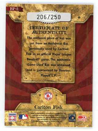Carlton Fisk 2004 Donruss Throwback Threads Bat Relic #BP-5