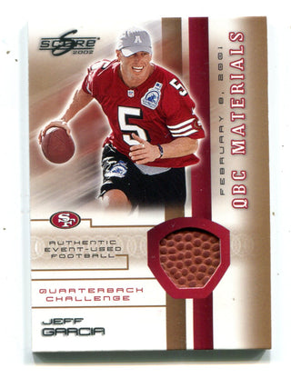 Jeff Garcia 2002 Score #14 QBC Materials Card