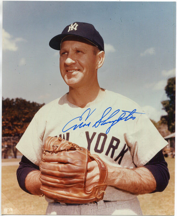 Enos Slaughter Autographed 8x10 Baseball Photo