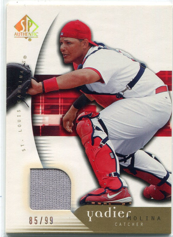 Yadier Molina 2005 Upper Deck SP Authentic Jersey Card #100 85/99