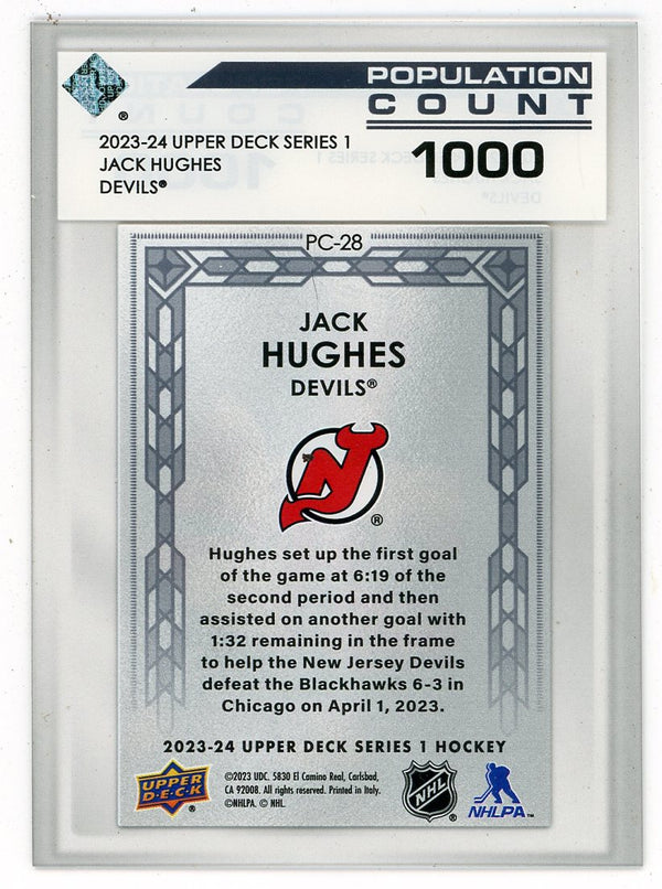 Jack Hughes 2023-24 Upper Deck Series 1 #PC-28