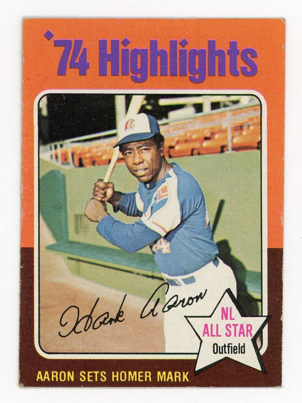 WHEN TOPPS HAD (BASE)BALLS!: ON-CARD ALL-STAR: 1974 HANK AARON