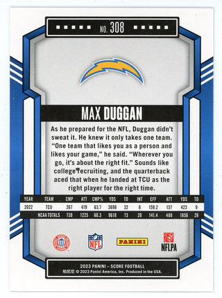 Max Duggan 2023 Panini Score #308