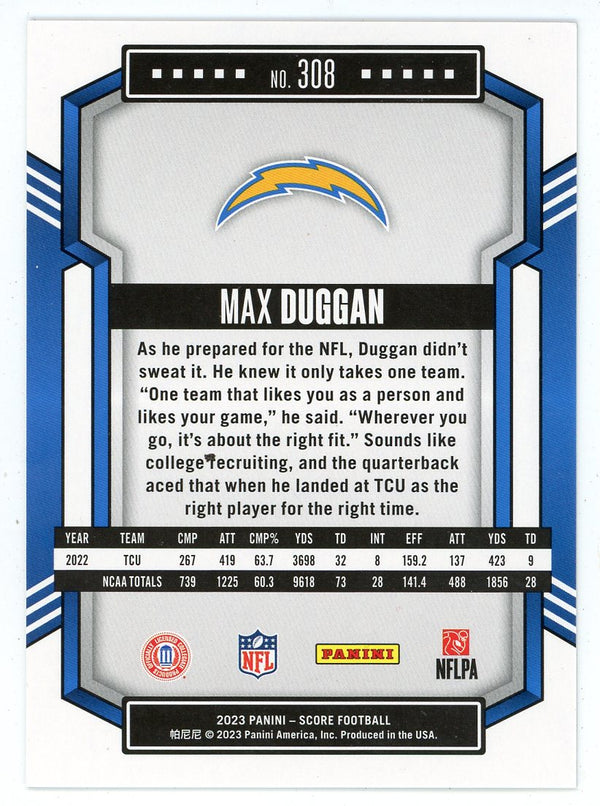 Max Duggan 2023 Panini Score #308