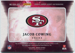 Jacob Cowing 2024 Panini Origins 2 Color Patch & Autographed RC #RJA-JCO 31/99