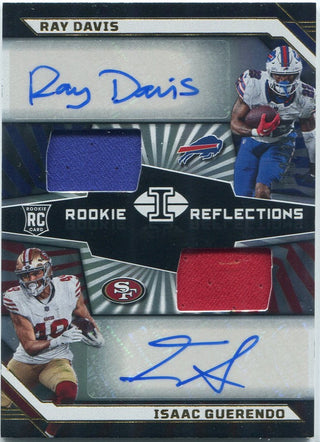 Ray Davis/Isaac Guerendo 2024 Panini Illusions Rookie Reflections Dual Jersey & Dual Autographed RC #RRA-BBSF 143/199