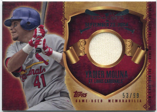 Yadier Molina 2015 Topps Jersey Card #FHRR-YM 53/99