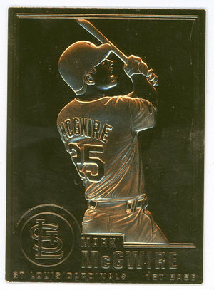 mark mcgwire holographic card Mark McGwire 1998 Gold Card