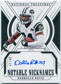 Darrelle Revis 2024 Panini National Treasures Notable Nicknames Autographed Card #NN-DR 47/49