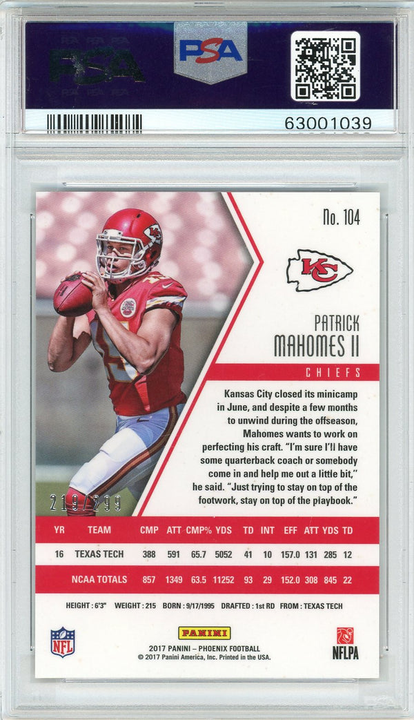 2017 Panini Prizm Patrick Mahomes II (Rookie Autographs - Red