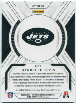 Darrelle Revis 2024 Panini National Treasures Notable Nicknames Autographed Card #NN-DR 47/49