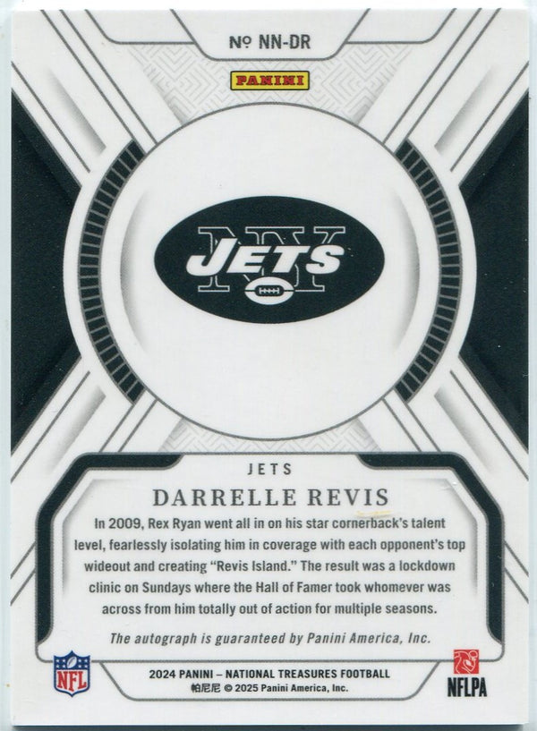 Darrelle Revis 2024 Panini National Treasures Notable Nicknames Autographed Card #NN-DR 47/49