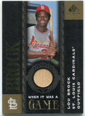 Lou Brock 2007 Upper Deck SP Legendary Cuts Bat Relic Card #WG-LB