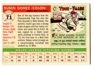 Ruben Gomez 1955 Topps #71 Card