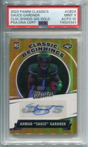 Ahmad Sauce Gardner Signed 2022 Panini Classics Gold Rookie Card (PSA 9 AUTO 10)
