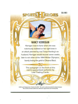 Nancy Kerrigan 2013 Leaf Sports Heroes Signature #BA-NK1 Card