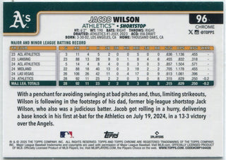 Jacob Wilson 2025 Topps Chrome Lava Refractor RC #96