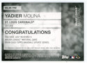Yadier Molina 2020 Topps Major League Materials #MLM-YM Card 020/199