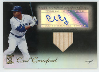 Carl Crawford Autographed 2009 Topps Tribute Bat Relic #TAR-CC1