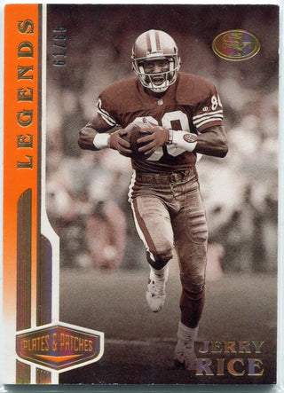 Jerry Rice 2020 Panini Plates & Patches Legends Card #129 61/65