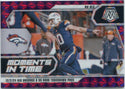Bo Nix 2025 Panini Mosaic Moments In Time Purple Mosaic Prizm Card #20 8/49