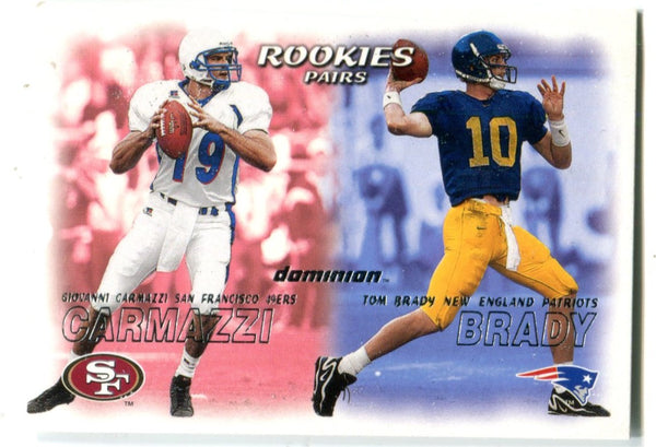 Tom Brady/ Giovanni Carmazzi 2000 Fleer Skybox Rookie Pairs #234 Card