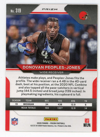 Donovan Peoples-Jones 2020 Panini Prizm #319
