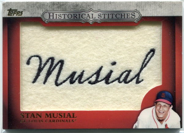 Stan Musial 2012 Topps Historical Stitches Commemorative Patch Card #HS-SM