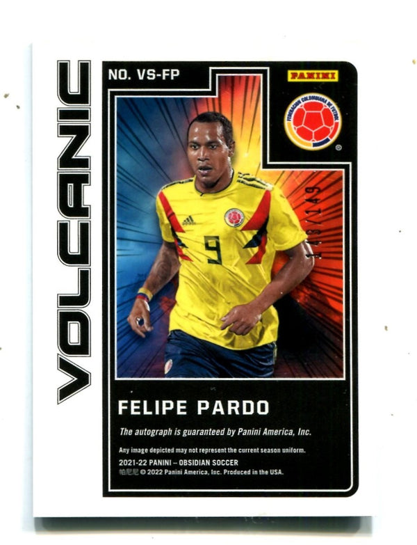 Felipe Pardo 2021-22 Panini Obsidian Soccer Autographed Card #VSFP /149