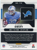 D'Andre Swift 2020 Panini Obsidian Autographed RC #115 98/150
