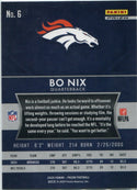 Bo Nix 2025 Panini Prizm Flashback Silver Prizm Card #6