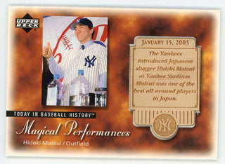 ideki Matsui 2003 Upper Deck Magical Performances Bat Relic #MP1