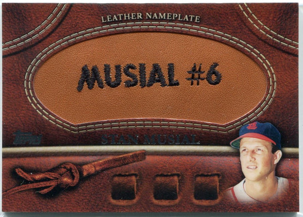 Stan Musial 2011 Topps Leather Nameplate Card #MGL-SM