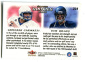 Tom Brady/ Giovanni Carmazzi 2000 Fleer Skybox Rookie Pairs #234 Card