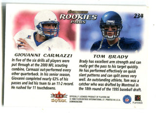 Tom Brady/ Giovanni Carmazzi 2000 Fleer Skybox Rookie Pairs #234 Card
