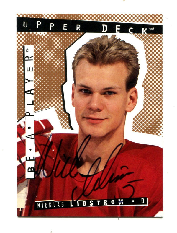 Nicklas Lidstrom 1995 Upper Deck #162 Autographed Card